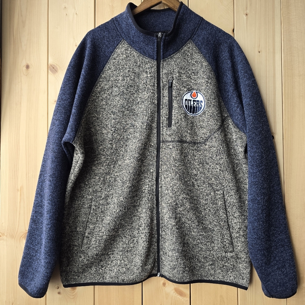 Edmonton Oilers G-III Sports Carl Banks Switchback Raglan Full Zip Jacket XL